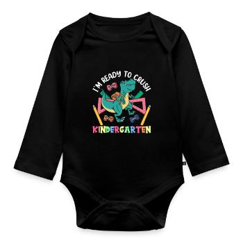 Ich Bin Bereit Den Kindergarten Zu Zerstören Süß - Baby Bio-Langarm-Body - Schwarz - Vorne