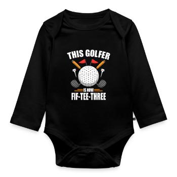 Chemises de golf d’anniversaire pour hommes 53e ans de golf - Body Bébé bio manches longues - noir - Devant