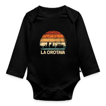 La Orotava - Organic Longsleeve Baby Bodysuit - black - Front