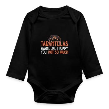 Tarantel - Baby Bio-Langarm-Body - Schwarz - Vorne