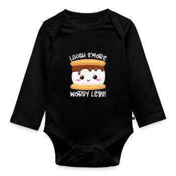 Guimauve S’more - Body Bébé bio manches longues - noir - Devant