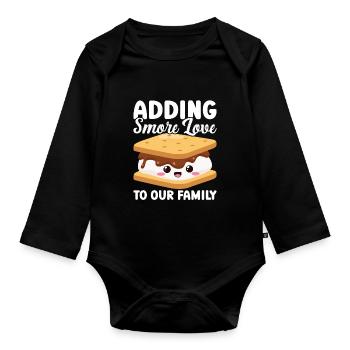 Guimauve S’more - Body Bébé bio manches longues - noir - Devant