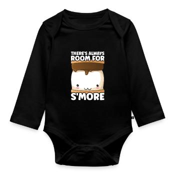 Marshmallow S'more - Baby Bio-Langarm-Body - Schwarz - Vorne
