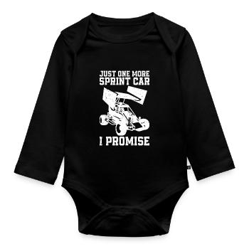 Sprint Car Racing Flag Vintage Racer Dirt Track - Body Bébé bio manches longues - noir - Devant