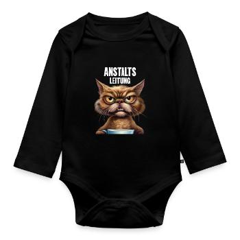Anstaltsleitung - Baby Bio-Langarm-Body - Schwarz - Vorne