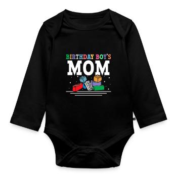 Mère du garçon d’anniversaire Bauklötze - Body Bébé bio manches longues - noir - Devant