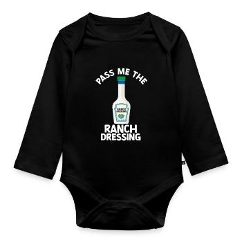 Ranch -Dressing -Ranch -Salad Dressing - Organic Longsleeve Baby Bodysuit - black - Front