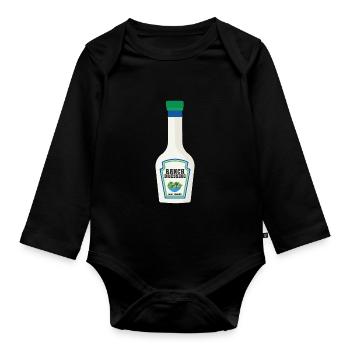 Ranch -Dressing -Ranch -Salad Dressing - Organic Longsleeve Baby Bodysuit - black - Front