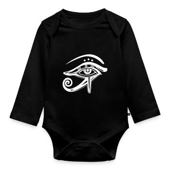 Le schéma pyramidal original Amoureux de la culture égyptienne - Body Bébé bio manches longues - noir - Devant