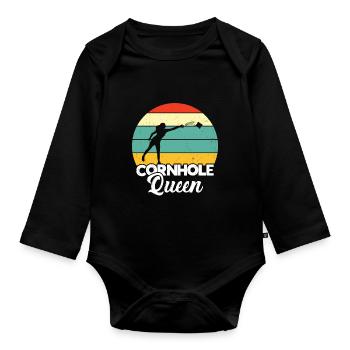 Cornhole - Body Bébé bio manches longues - noir - Devant