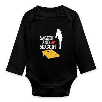 Cornhole - Body Bébé bio manches longues - noir - Devant