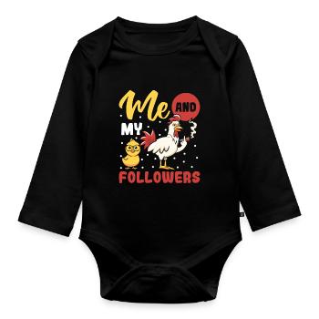 Ich Und Meine Anhänger - Baby Bio-Langarm-Body - Schwarz - Vorne