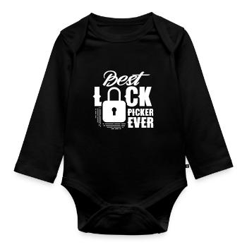 The Best Lock Picker Ever Lock Picking - Organic Longsleeve Baby Bodysuit - black - Front