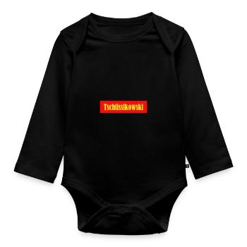 Tschüssikowski - Baby Bio-Langarm-Body - Schwarz - Vorne