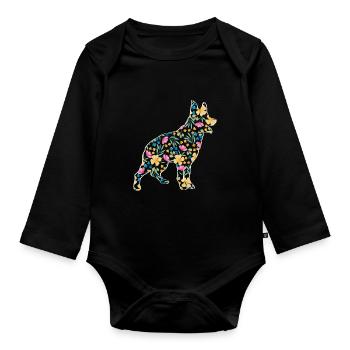 Bouvier australien - Body Bébé bio manches longues - noir - Devant