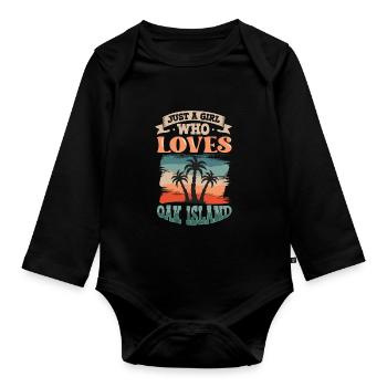 Oak Island / Treasure Hunting Oak Island Mystery - Organic Longsleeve Baby Bodysuit - black - Front