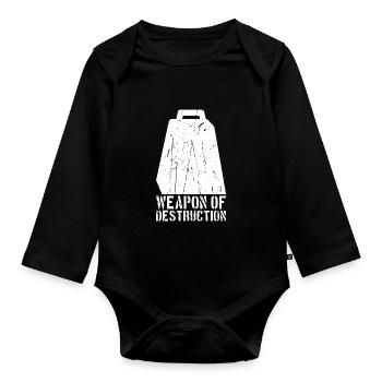 Cowbell Plus Cowbell-Vintager - Body Bébé bio manches longues - noir - Devant