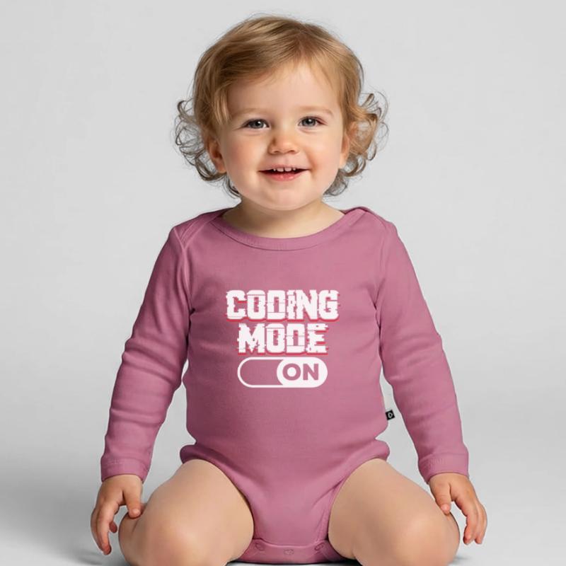 Mode de programmation A Codeur Programmeur Body Bébé bio manches longues