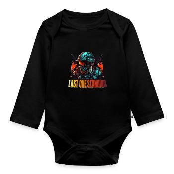 Letzter Auf Der Map FPS Gaming Multiplayer Gamer - Baby Bio-Langarm-Body - Schwarz - Vorne