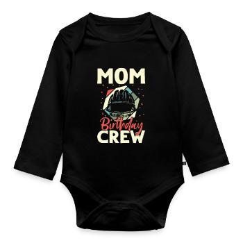 Maman De L’Équipe D’Anniversaire - Construction d’anniversaire - Body Bébé bio manches longues - noir - Devant