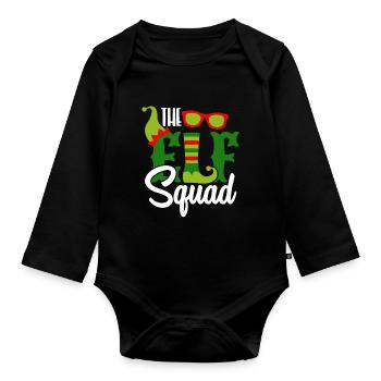 Christmas Elf-Squad Elf Elves Elfsquad - Organic Longsleeve Baby Bodysuit - black - Front