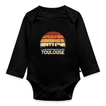 Toulouse - Body Bébé bio manches longues - noir - Devant