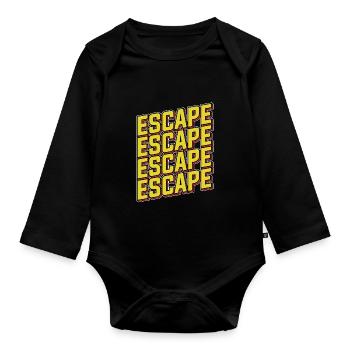 Escape Room Escape Room Lover Escaping - Organic Longsleeve Baby Bodysuit - black - Front
