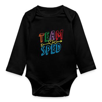 Team Special Education Teachers Special Education Profession - Organic Longsleeve Baby Bodysuit - black - Front
