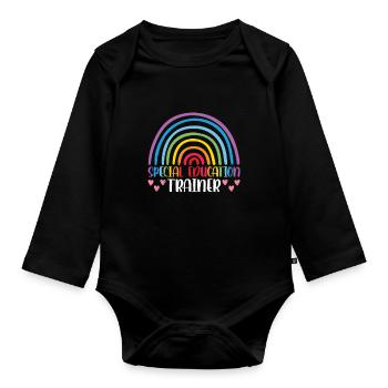 Special Education Trainer Teacher Special Education - Organic Longsleeve Baby Bodysuit - black - Front