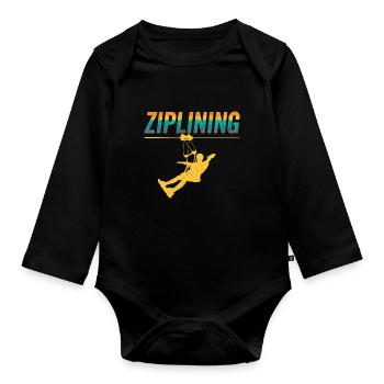 Tyrolienne Sport Tyrolienne Tyrolienne Dictons - Body Bébé bio manches longues - noir - Devant