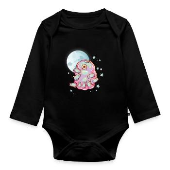 Tardigrade In Space - Organic Longsleeve Baby Bodysuit - black - Front