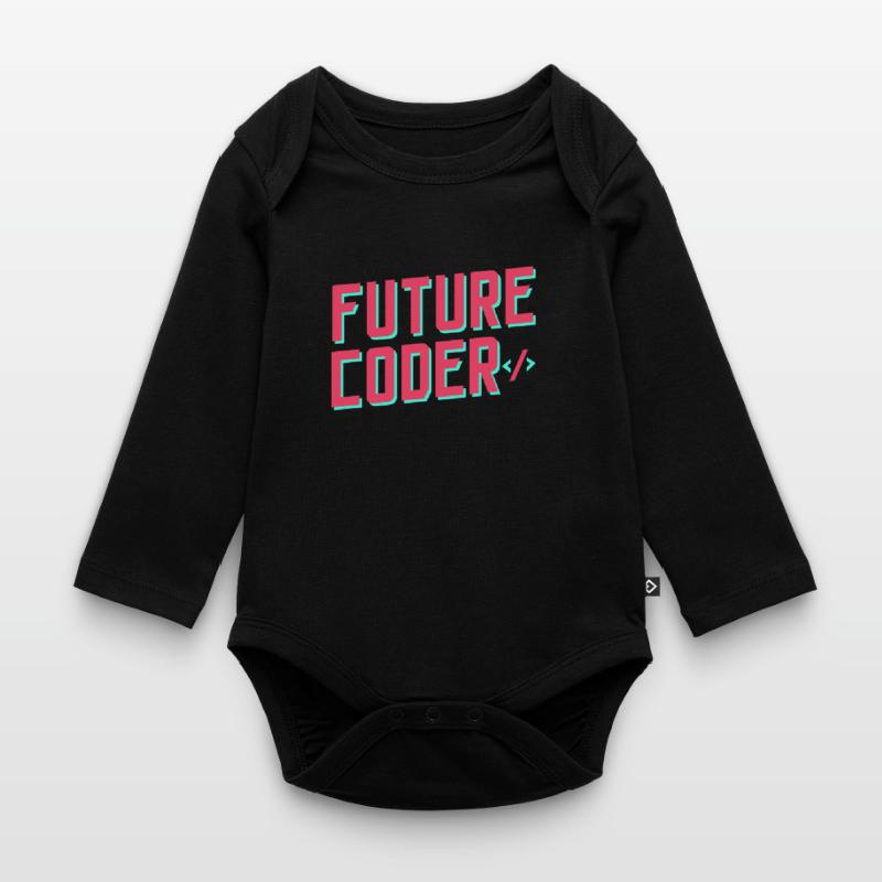 Zukünftiger Coder Coding Code Programmierer Baby Bio-Langarm-Body