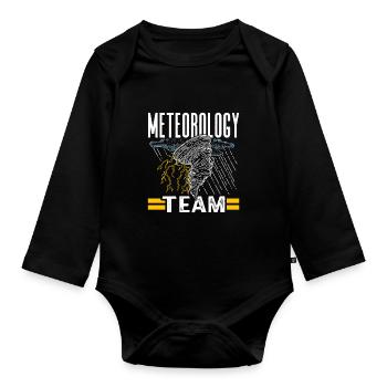 Team Meteorology Meteorologist Weather Forecast - Organic Longsleeve Baby Bodysuit - black - Front