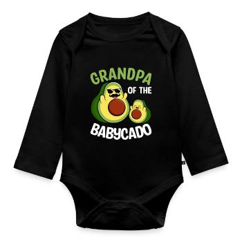 Grand-père de Babycado Guacamole Avocado Lover - Body Bébé bio manches longues - noir - Devant