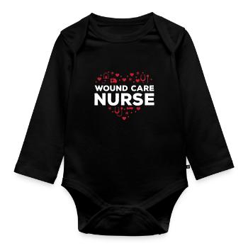 Wound Manager - Organic Longsleeve Baby Bodysuit - black - Front