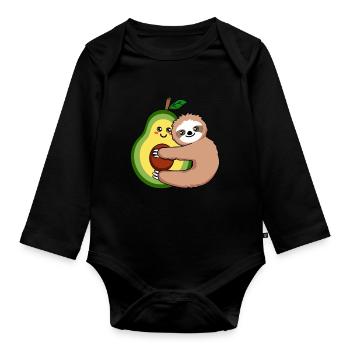 Avocado Men's Clothing Avocado Lover - Organic Longsleeve Baby Bodysuit - black - Front