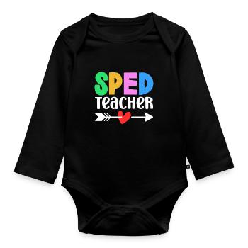Lehrer Für Sonderpädagogik Sonderpädagoge Beruf - Baby Bio-Langarm-Body - Schwarz - Vorne