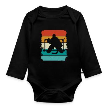 Eishockey Hockey sur glace - Body Bébé bio manches longues - noir - Devant
