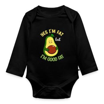 I am a good - Organic Longsleeve Baby Bodysuit - black - Front
