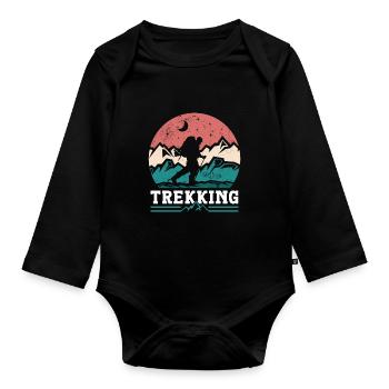 Trekking Randonneurs Amateurs de randonnée - Body Bébé bio manches longues - noir - Devant