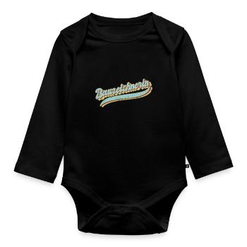 Ingenieur Vintage Bauzeichnerin - Baby Bio-Langarm-Body - Schwarz - Vorne