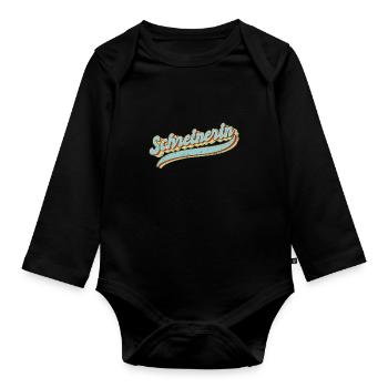 Schreiner Vintage Schreinerin - Baby Bio-Langarm-Body - Schwarz - Vorne