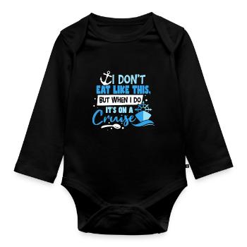 It's On A Cruise - Organic Longsleeve Baby Bodysuit - black - Front