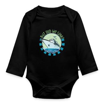 Boating Dad Boat Captain Pontoon Sailor Cruising - Baby Bio-Langarm-Body - Schwarz - Vorne
