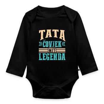 Serbien Vater Otac Srpski Balkan Papa Srbija - Baby Bio-Langarm-Body - Schwarz - Vorne