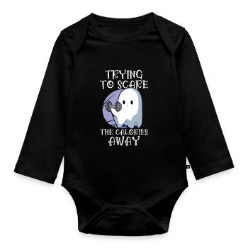 Bodybuilding Powerlifting Weightlifting Fitness - Baby Bio-Langarm-Body - Schwarz - Vorne