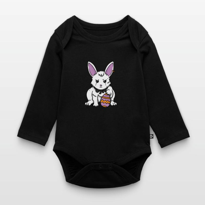 Gothic Rabbit Gothic Rabbit Gothic Easter Emo Goth Organic Longsleeve Baby Bodysuit