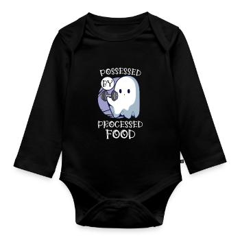 Bodybuilding Powerlifting Weightlifting Fitness - Baby Bio-Langarm-Body - Schwarz - Vorne