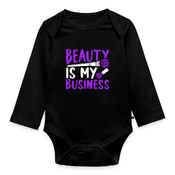 La beauté est mon affaire - Body Bébé bio manches longues - noir - Devant