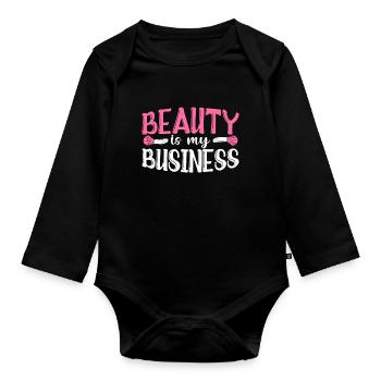 La beauté est mon affaire - Body Bébé bio manches longues - noir - Devant